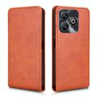 For ZTE Blade A75 4G Magnetic Vertical Flip Leather Phone Case(Brown) - 2