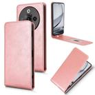 For ZTE nubia Focus Pro Magnetic Vertical Flip Leather Phone Case(Rose Gold) - 1
