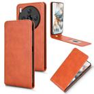 For ZTE nubia Z60S Pro Magnetic Vertical Flip Leather Phone Case(Brown) - 1