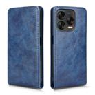For ZTE Blade V70 Design 4G Magnetic Vertical Flip Leather Phone Case(Blue) - 2