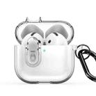 For AirPods 4 DUX DUCIS PECL Series Split Transparent Earphone Case with Hook(Transparent) - 1