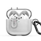 For AirPods 4 DUX DUCIS PECL Series Split Transparent Earphone Case with Hook(Grey) - 1