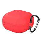 For New Samsung Galaxy Buds Live/Pro Solid Color Anti-fall Earphone Protective Case with Hook(Red) - 1