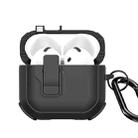 For AirPods 4 DUX DUCIS PECP Series Split Earphone Case with Hook(Black) - 1