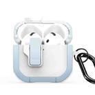 For AirPods 4 DUX DUCIS PECP Series Split Earphone Case with Hook(Blue White) - 1