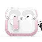 For AirPods Pro 2 DUX DUCIS PECP Series Split Earphone Case with Hook(Pink White) - 1