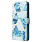 For Redmi Note 12 4G Marble Bronzing Stitching Leather Phone Case(Blue) - 2