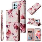 For Redmi Note 12 4G Marble Bronzing Stitching Leather Phone Case(Rose Gold) - 1