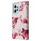 For Redmi Note 12 4G Marble Bronzing Stitching Leather Phone Case(Rose Gold) - 3