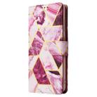 For Redmi Note 12 4G Marble Bronzing Stitching Leather Phone Case(Purple) - 2