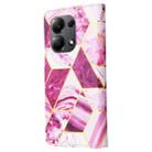 For Redmi Note 13 Pro 4G Marble Bronzing Stitching Leather Phone Case(Purple) - 3