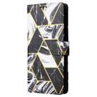 For Redmi Note 14 4G 164.84mm Marble Bronzing Stitching Leather Phone Case(Black) - 2