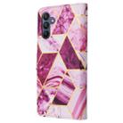 For Samsung Galaxy A16 5G Marble Bronzing Stitching Leather Phone Case(Purple) - 3