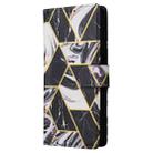 For Samsung Galaxy A26 5G Marble Bronzing Stitching Leather Phone Case(Black) - 2