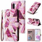 For Samsung Galaxy A26 5G Marble Bronzing Stitching Leather Phone Case(Purple) - 1