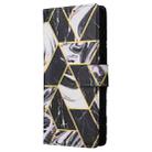 For Samsung Galaxy A56 5G Marble Bronzing Stitching Leather Phone Case(Black) - 2