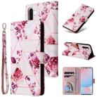 For Samsung Galaxy A56 5G Marble Bronzing Stitching Leather Phone Case(Rose Gold) - 1