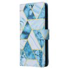 For Samsung Galaxy A36 5G Marble Bronzing Stitching Leather Phone Case(Blue) - 2