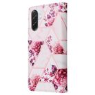 For Samsung Galaxy A36 5G Marble Bronzing Stitching Leather Phone Case(Rose Gold) - 3