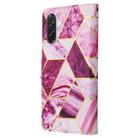For Samsung Galaxy A36 5G Marble Bronzing Stitching Leather Phone Case(Purple) - 3