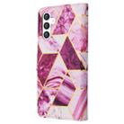 For Samsung Galaxy S25 5G Marble Bronzing Stitching Leather Phone Case(Purple) - 3