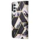 For Samsung Galaxy S25+ 5G Marble Bronzing Stitching Leather Phone Case(Black) - 3