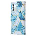 For Samsung Galaxy S25+ 5G Marble Bronzing Stitching Leather Phone Case(Blue) - 3
