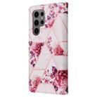 For Samsung Galaxy S25 Ultra 5G Marble Bronzing Stitching Leather Phone Case(Rose Gold) - 3