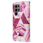 For Samsung Galaxy S25 Ultra 5G Marble Bronzing Stitching Leather Phone Case(Purple) - 3