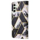 For Samsung Galaxy S24 FE 5G Marble Bronzing Stitching Leather Phone Case(Black) - 3