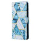 For Samsung Galaxy S24 FE 5G Marble Bronzing Stitching Leather Phone Case(Blue) - 2