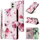 For Samsung Galaxy S24 FE 5G Marble Bronzing Stitching Leather Phone Case(Rose Gold) - 1