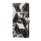 For Samsung Galaxy S25 Edge 5G Marble Bronzing Stitching Leather Phone Case(Black) - 2