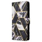 For Samsung Galaxy S25 FE 5G Marble Bronzing Stitching Leather Phone Case(Black) - 2
