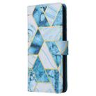 For Samsung Galaxy S25 FE 5G Marble Bronzing Stitching Leather Phone Case(Blue) - 2