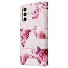 For Samsung Galaxy S25 FE 5G Marble Bronzing Stitching Leather Phone Case(Rose Gold) - 3