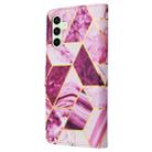 For Samsung Galaxy S25 FE 5G Marble Bronzing Stitching Leather Phone Case(Purple) - 3