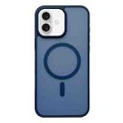 For iPhone 16 Plus Frosted Skin Feel MagSafe Phone Case(Dark Blue) - 1