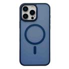 For iPhone 15 Pro Frosted Skin Feel MagSafe Phone Case(Dark Blue) - 1