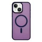 For iPhone 15 Plus Frosted Skin Feel MagSafe Phone Case(Dark Purple) - 1