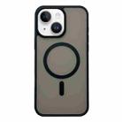 For iPhone 15 Plus Frosted Skin Feel MagSafe Phone Case(Black) - 1