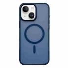 For iPhone 15 Frosted Skin Feel MagSafe Phone Case(Dark Blue) - 1