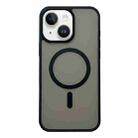 For iPhone 15 Frosted Skin Feel MagSafe Phone Case(Black) - 1