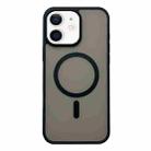 For iPhone 12 Frosted Skin Feel MagSafe Phone Case(Black) - 1