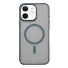 For iPhone 12 Frosted Skin Feel MagSafe Phone Case(Titanium Gray) - 1