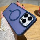 For iPhone 11 Pro Max Frosted Skin Feel MagSafe Phone Case(Dark Blue) - 2
