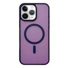 For iPhone 11 Pro Max Frosted Skin Feel MagSafe Phone Case(Dark Purple) - 1