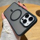 For iPhone 11 Pro Max Frosted Skin Feel MagSafe Phone Case(Black) - 2