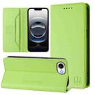 For iPhone SE 2024 RC01 Dual-Folded Magnetic Suction RFID Leather Phone Case(Grass Green) - 1