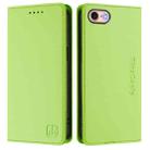 For iPhone 7 / 8 / SE 2022 RC01 Dual-Folded Magnetic Suction RFID Leather Phone Case(Grass Green) - 2